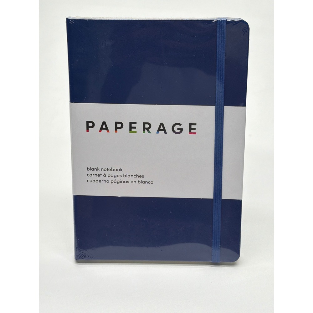Paperage Blank Notebook Blue 100gsm Acid-Free Hardcover Journal 5.6x8 88020